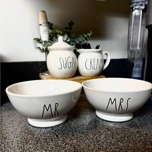 Rae Dunn Mr. & Mrs. Bowls